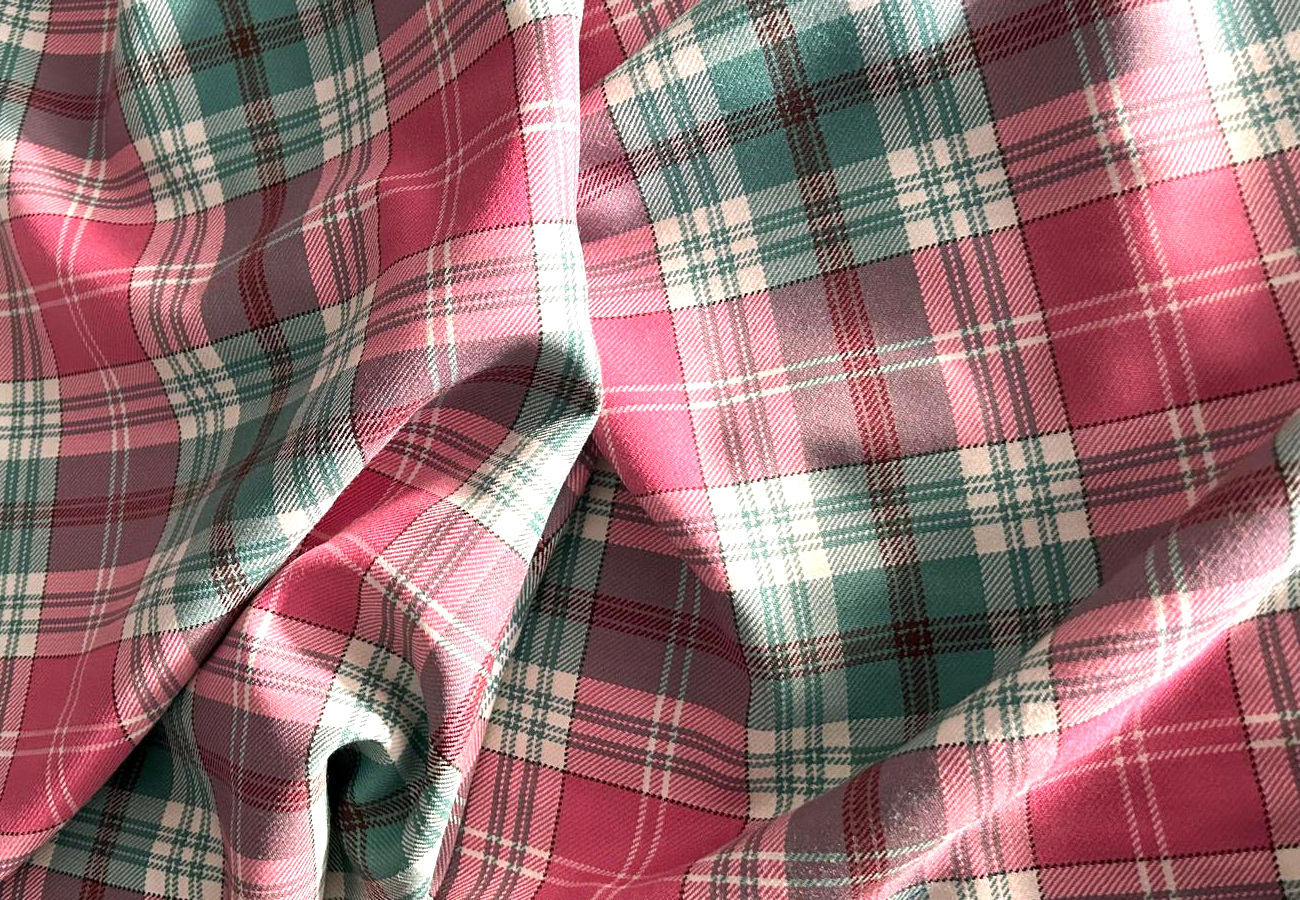 Sakura Japanese Tartan Fabric